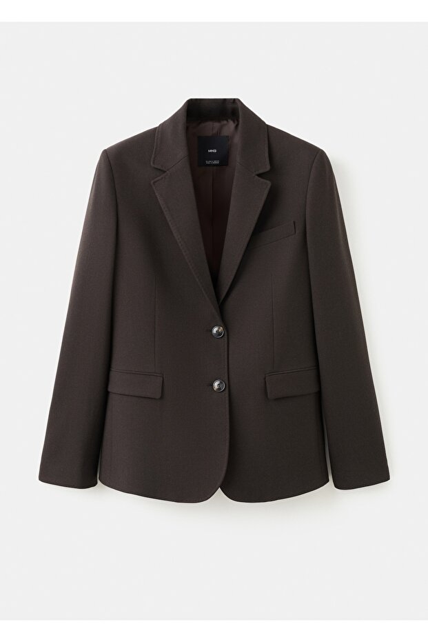 Düz kesim blazer ceket - 3
