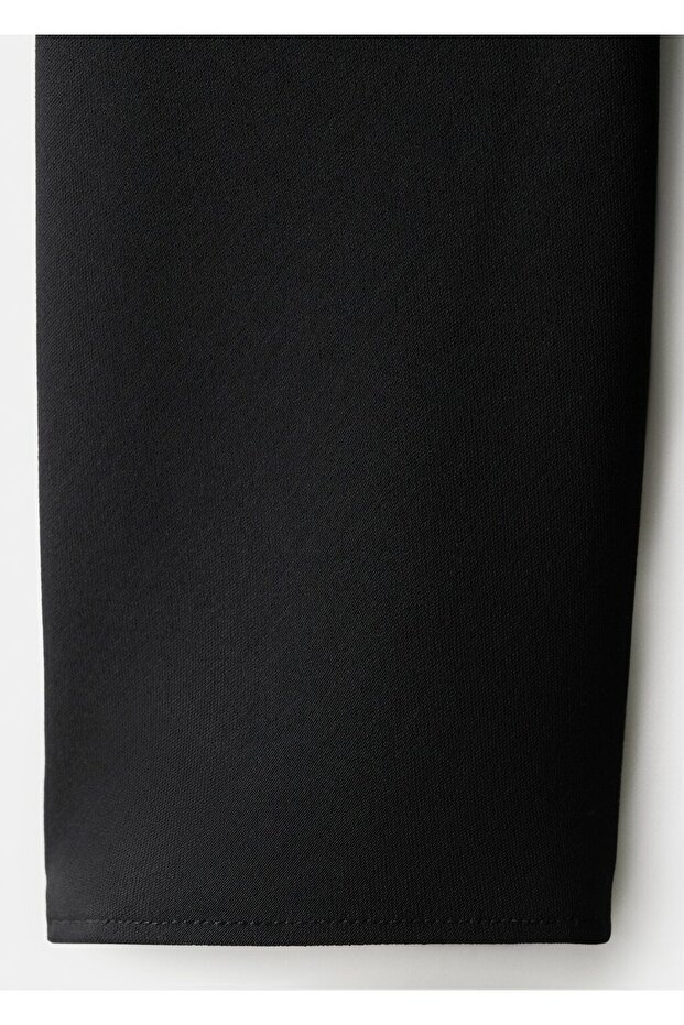 Büzgülü midi boy elbise - 5