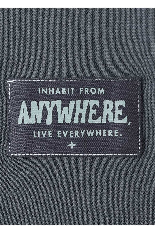 Desenli pamuklu sweatshirt - 5