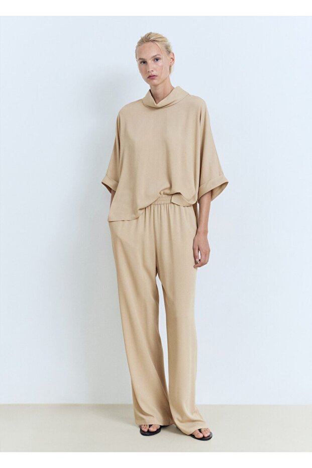 Oversize dökümlü bluz - 2