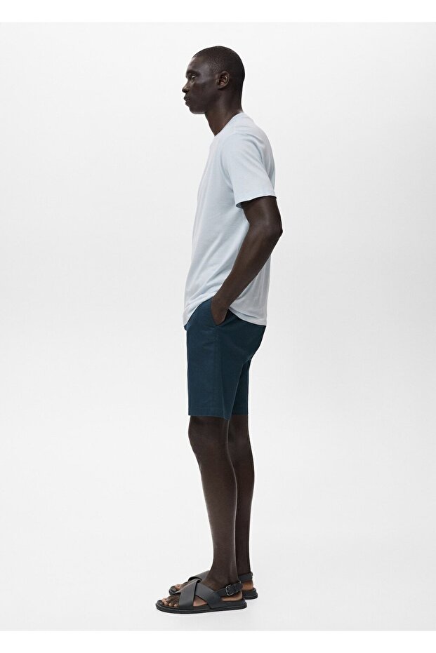 Regular kesim %100 pamuklu tişört - 7