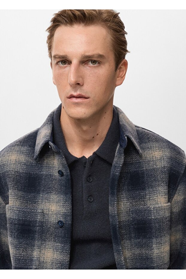 Cepli kareli gömlek ceket - 6