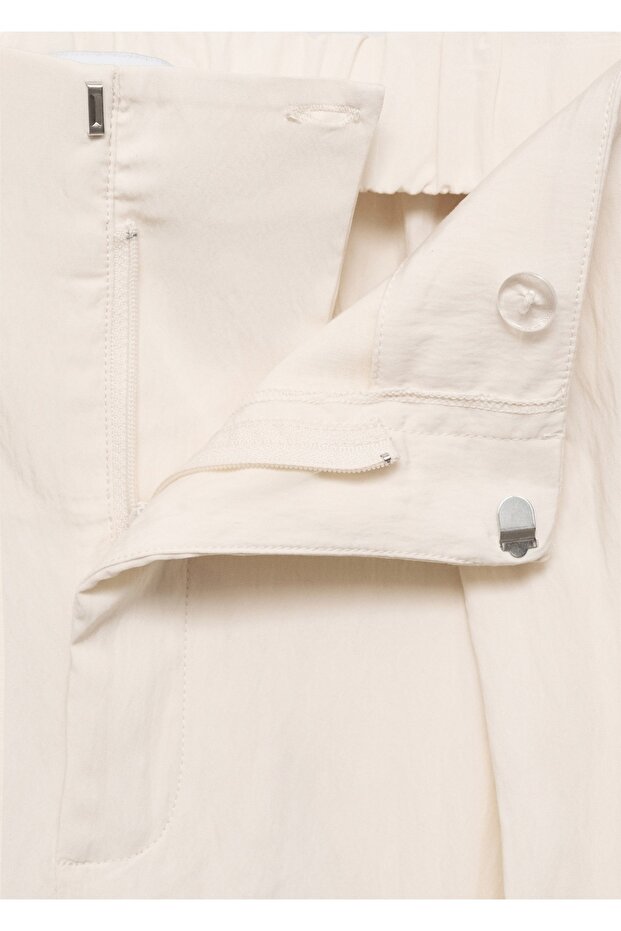 Kısa paçalı dokuma pantolon - 8