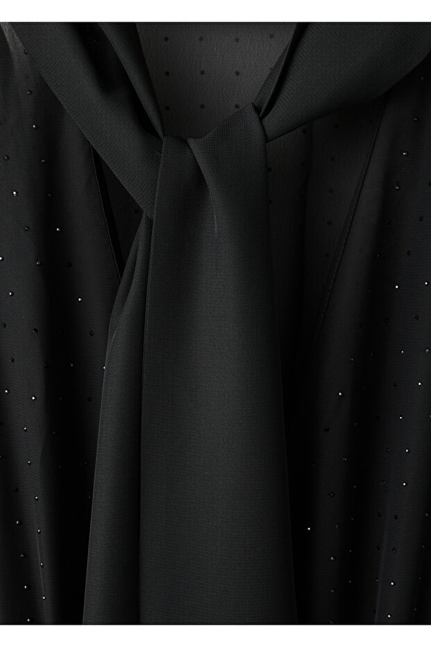 Strass taşlı fularlı tulum - 8