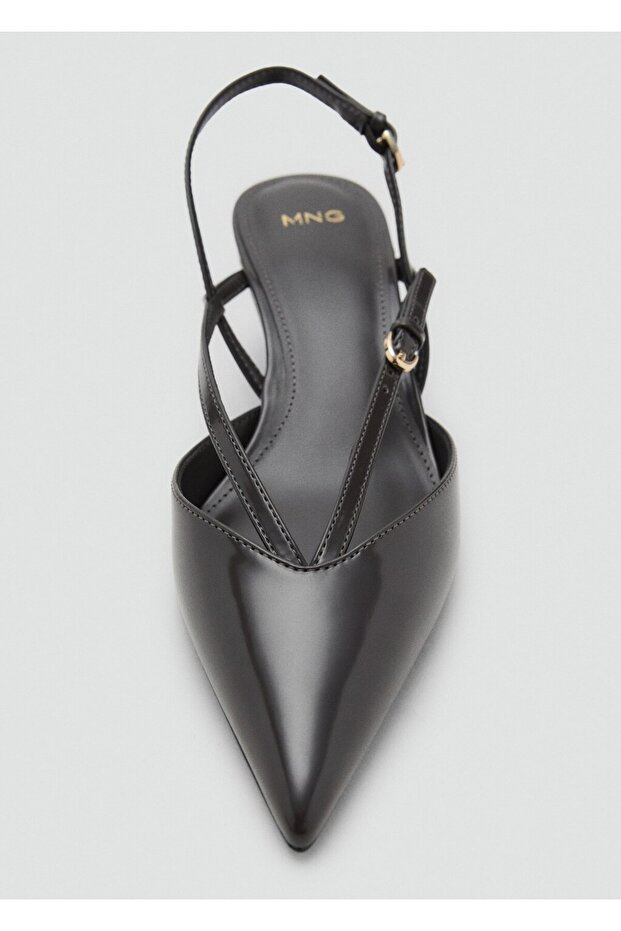 Bantlı kitten topuklu ayakkabı - 5