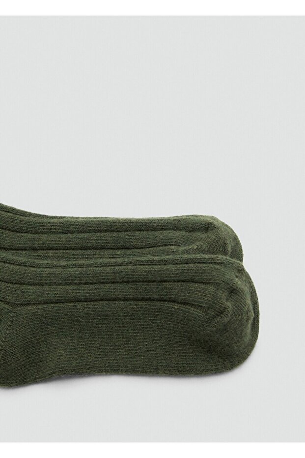 Yün karışımlı fitilli çoraplar - 3