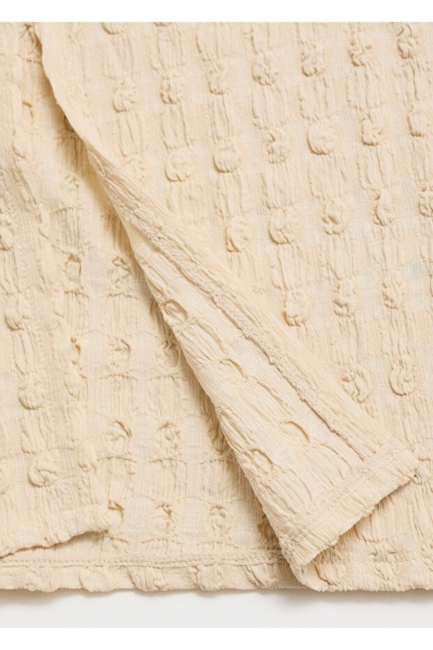 Halter yaka krep elbise - 5