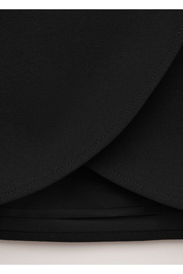 Kemerli düğmeli etek - 6