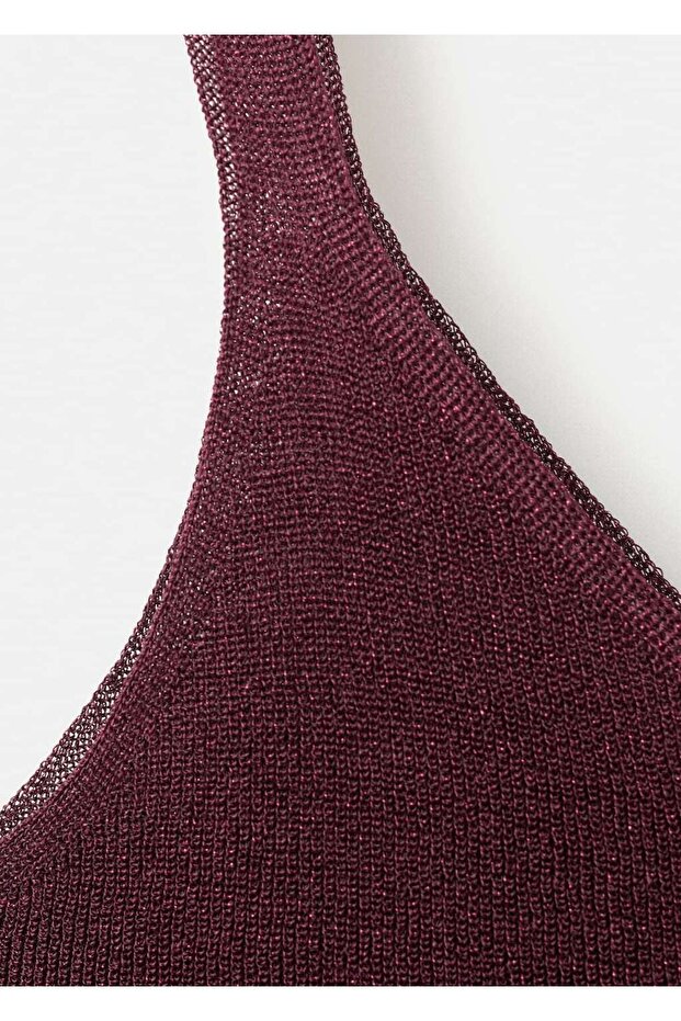 Lureks V yaka triko bluz - 5