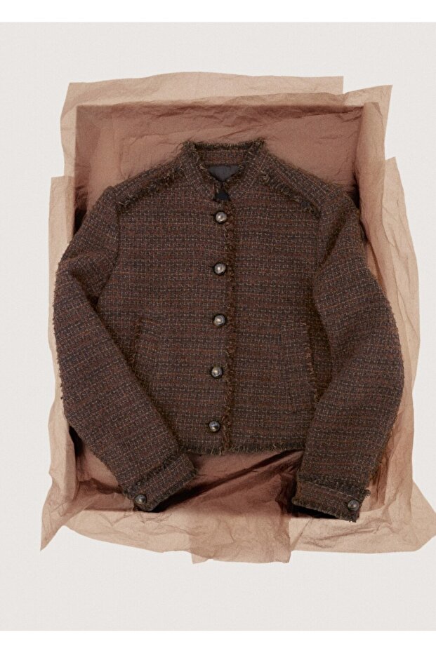 Dikişsiz tüvit ceket - 8