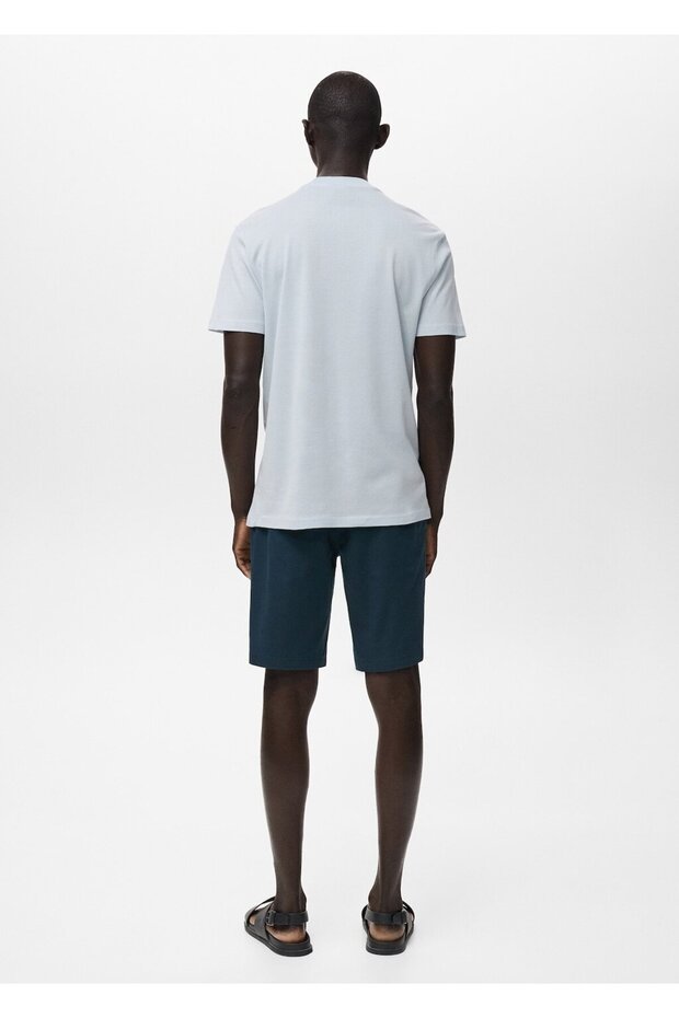 Regular kesim %100 pamuklu tişört - 4