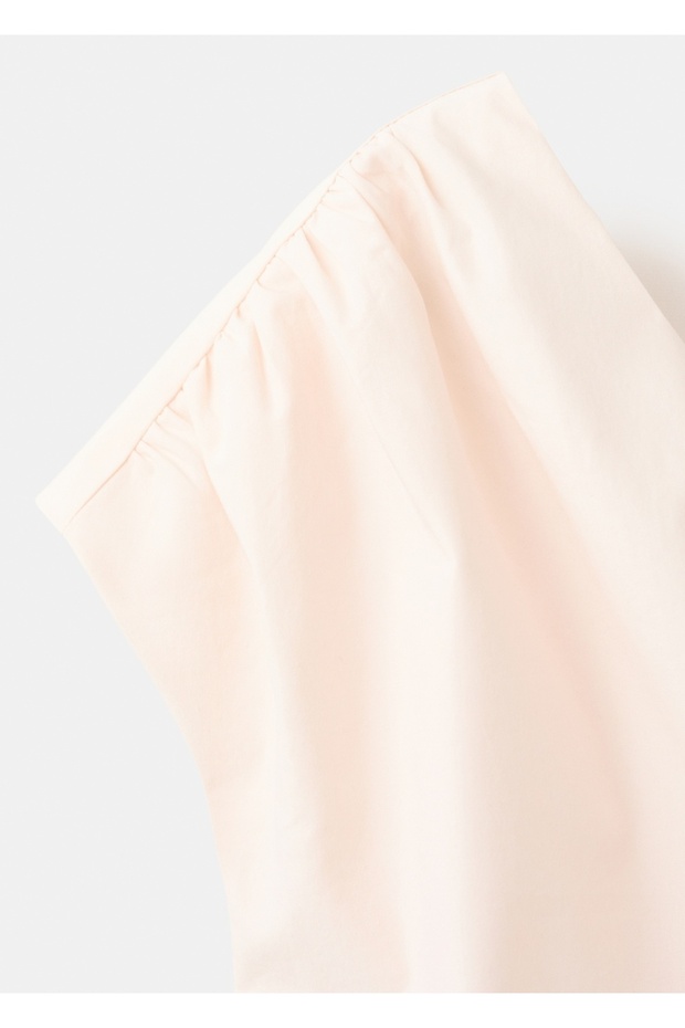 Asimetrik pileli elbise - 8