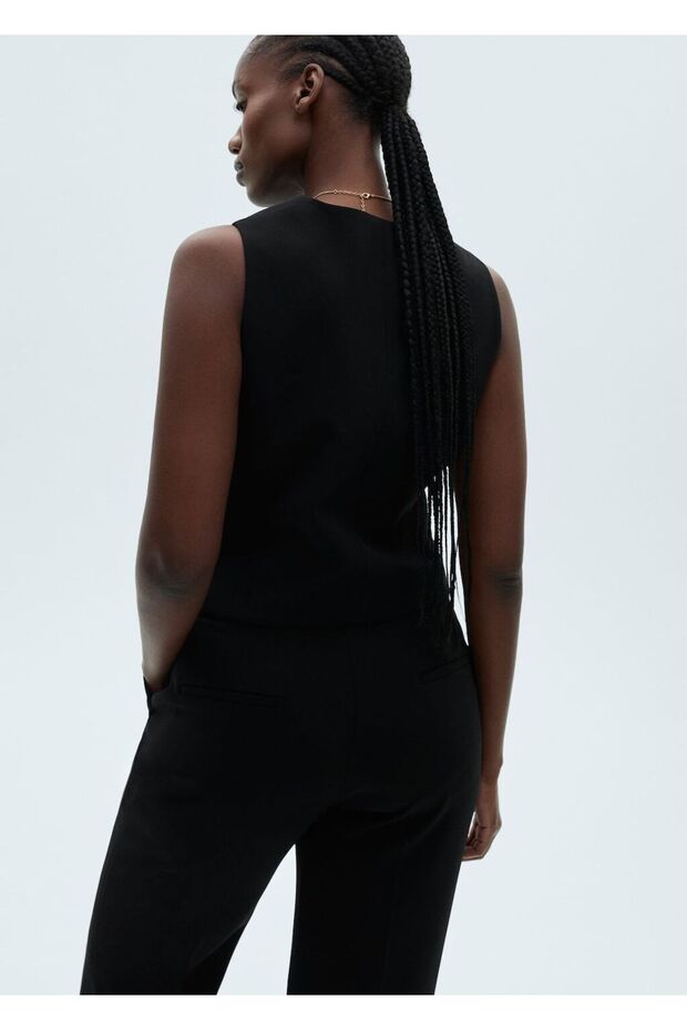 Düğmeli takım yelek - 8