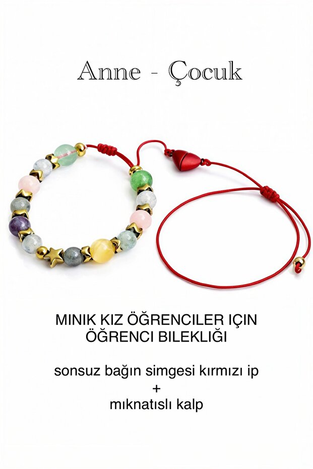 Tiny Girl Student Natural Stone Success Student Talisman Bracelet | , Mother Child Set, Gift Natural Stone