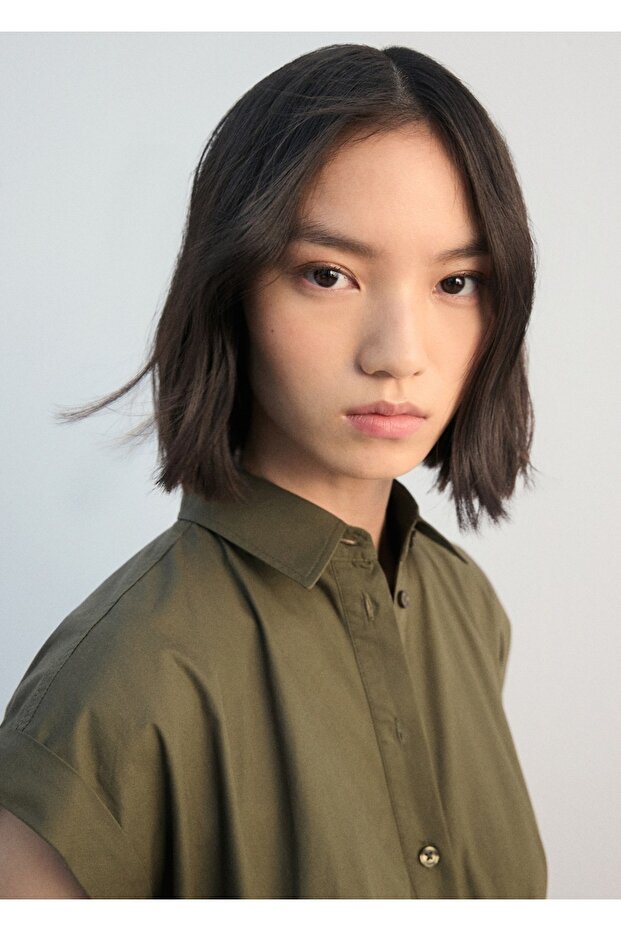 Kemerli gömlek elbise - 6