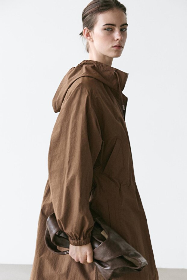 Long technical fabric parka - 4