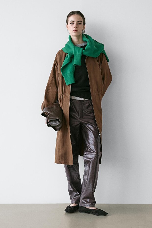 Long technical fabric parka - 3