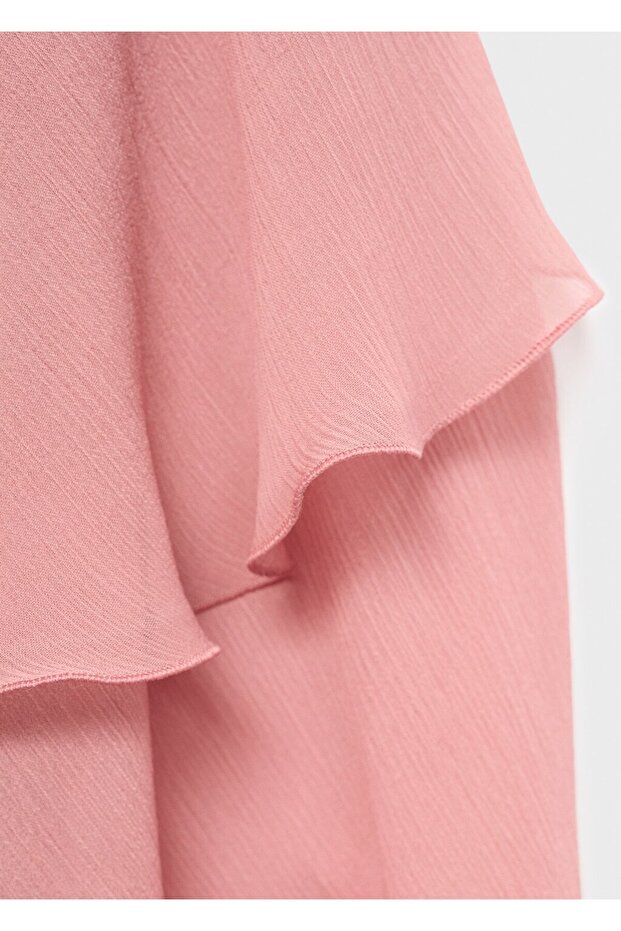 Fırfırlı kısa elbise - 5