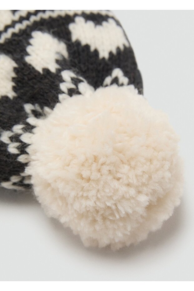 Ponponlu triko şapka - 4