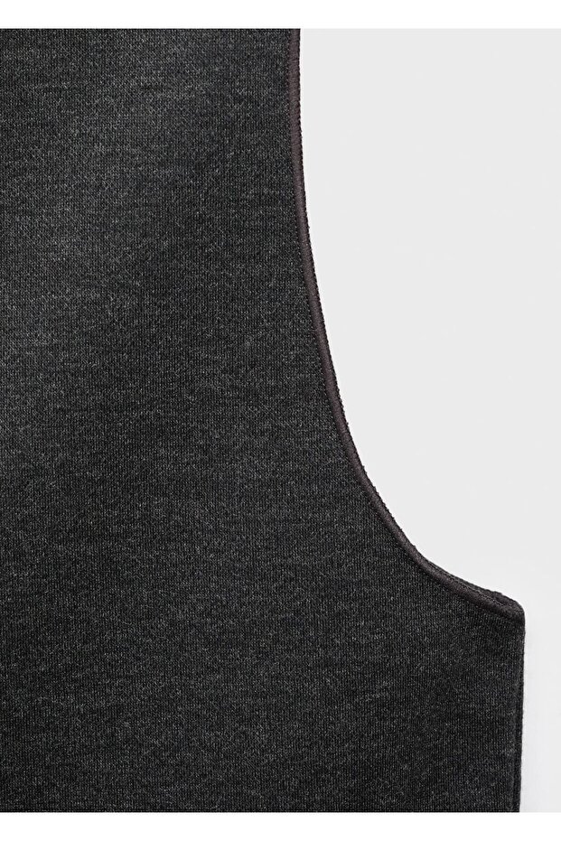 Düğmeli yuvarlak yaka süveter - 5