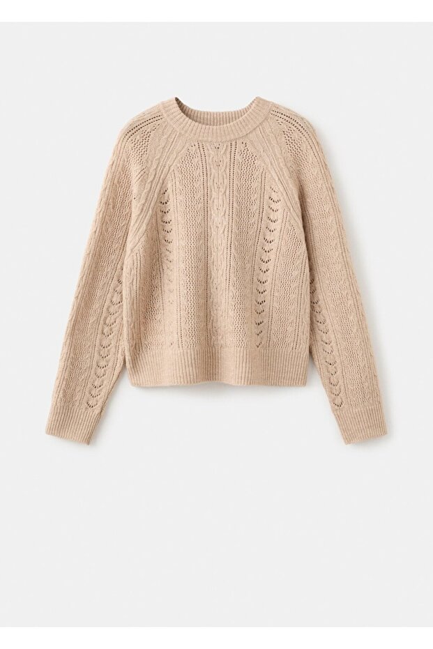 Ajur örgü kazak - 3