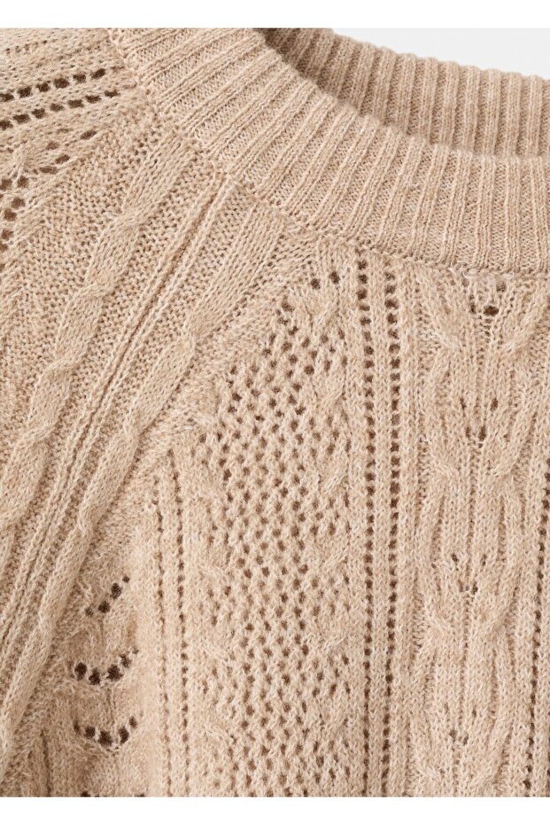 Ajur örgü kazak - 7