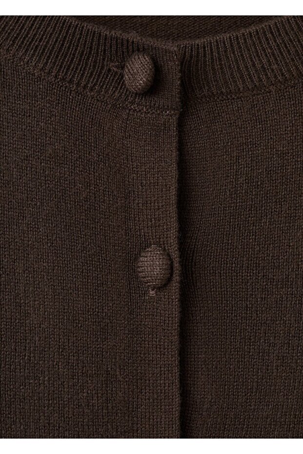 Triko düğmeli hırka - 5