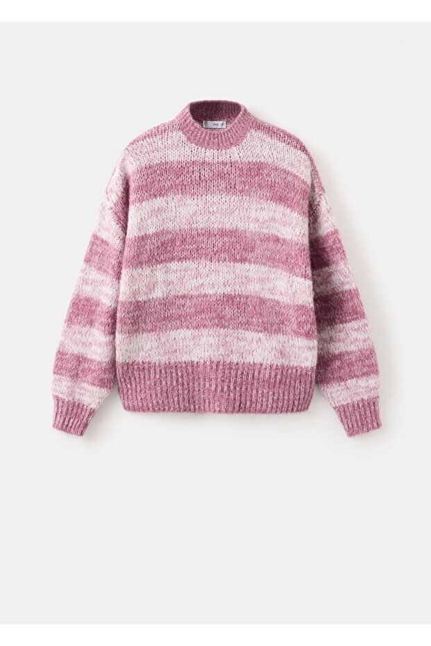 Oversize çizgili kazak - 3