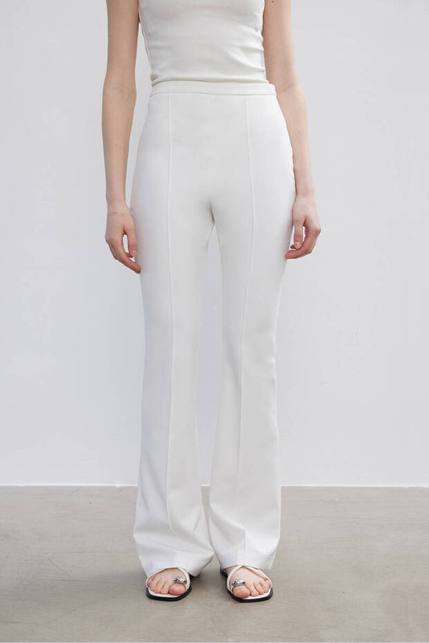 EKRU İSPANYOL PAÇA PANTOLON - 3