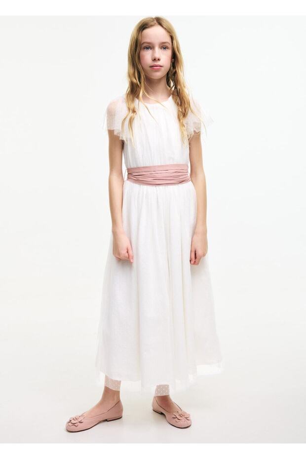 Fiyonklu uzun elbise - 3