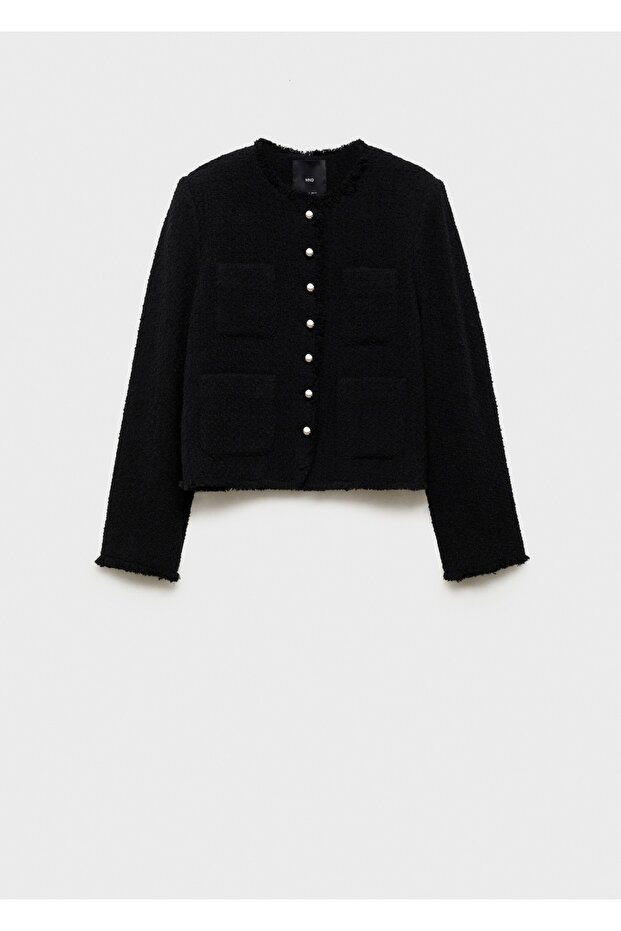 Düğmeleri taşlı tüvit ceket - 3