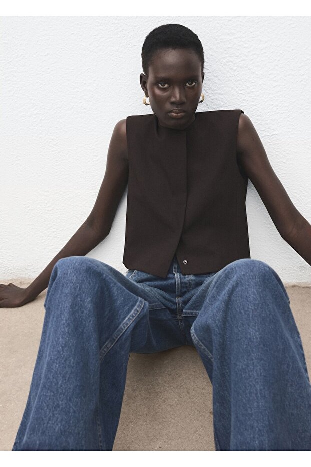 Yün karışımlı crop bluz - 7