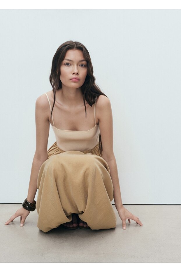 Triko balon elbise - 7