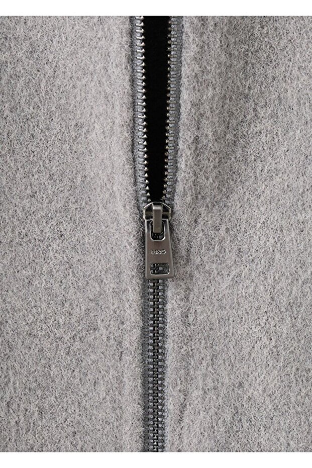 Dokulu fermuarlı sweatshirt - 5