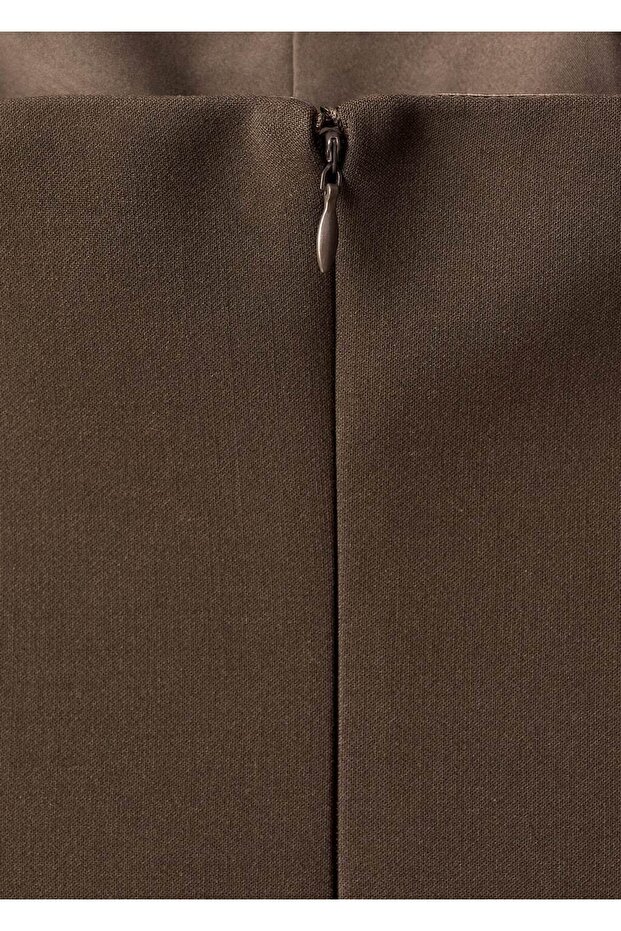 Straplez evaze elbise - 6