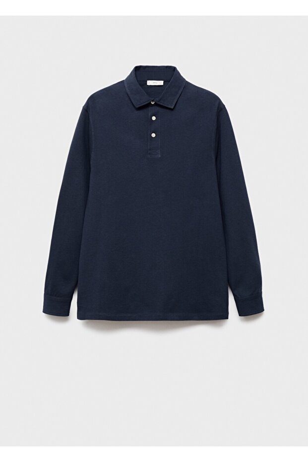 Pamuklu basic polo tişört - 3