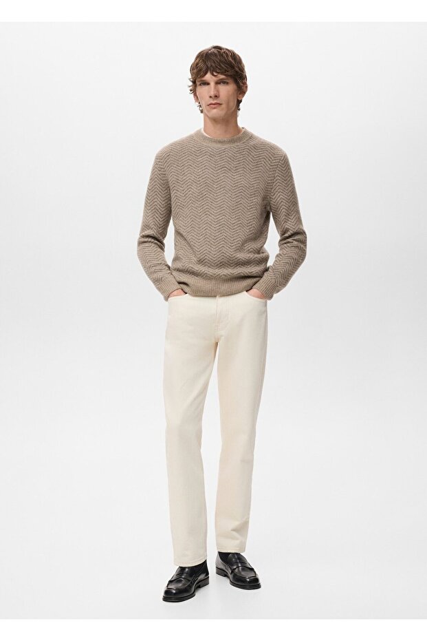 Çizgili triko kazak - 2