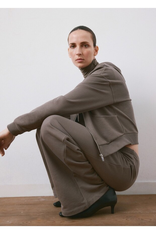 Beli elastik pamuklu pantolon - 6