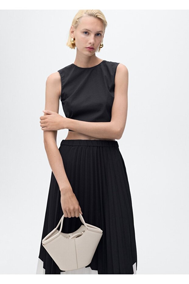 Pileli asimetrik etek - 6