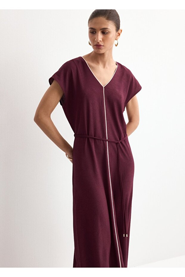 Kemer detaylı elbise - 1