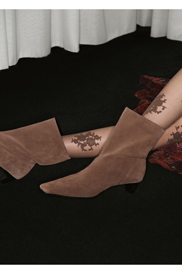 Süet deri yarım bot - 2
