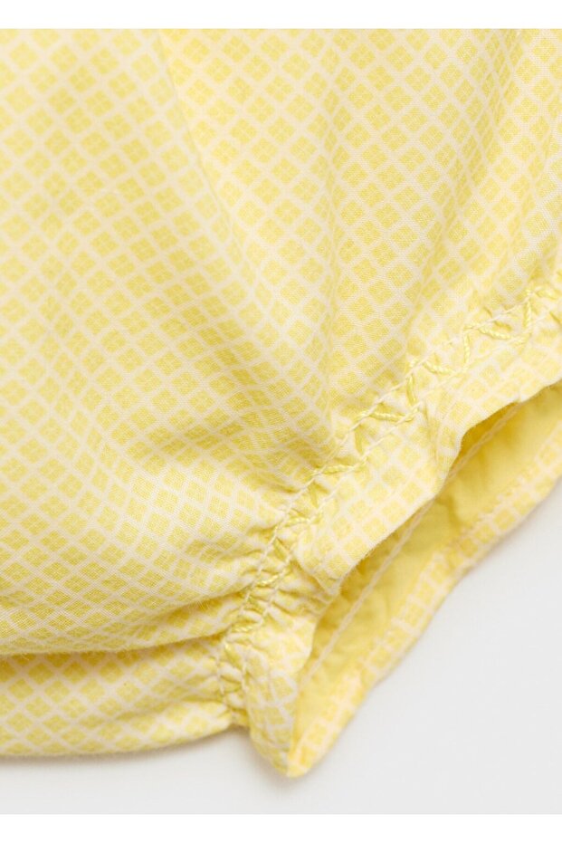 Desenli pamuklu şort - 4