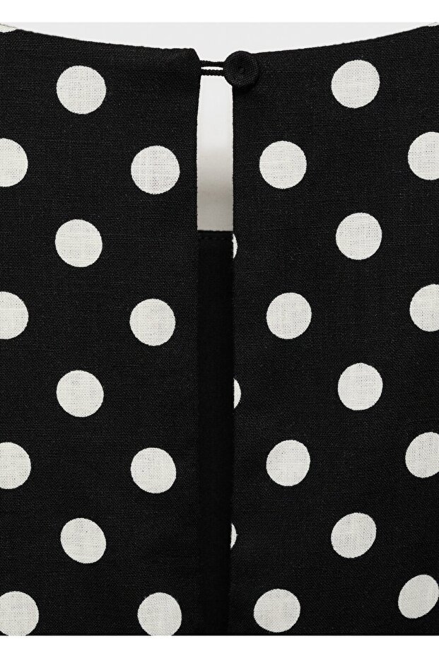 Puantiyeli kemerli tulum - 5