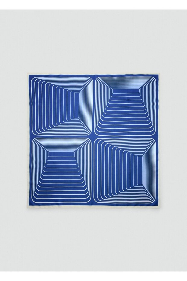 Saten kareli fular - 3