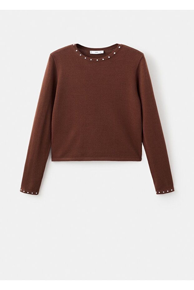 Zımbalı örgü kazak - 3