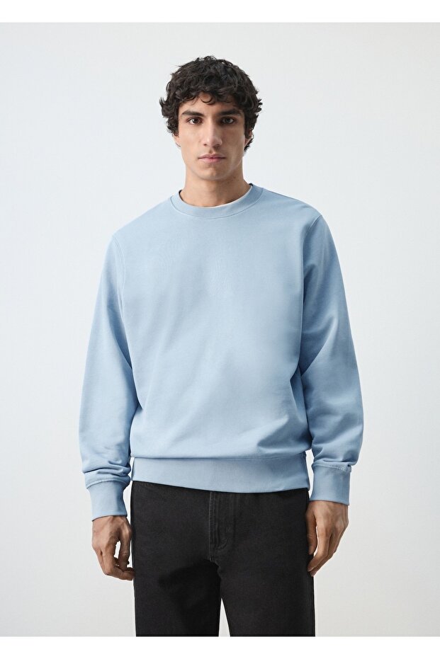 Regular kesim %100 pamuklu sweatshirt - 1