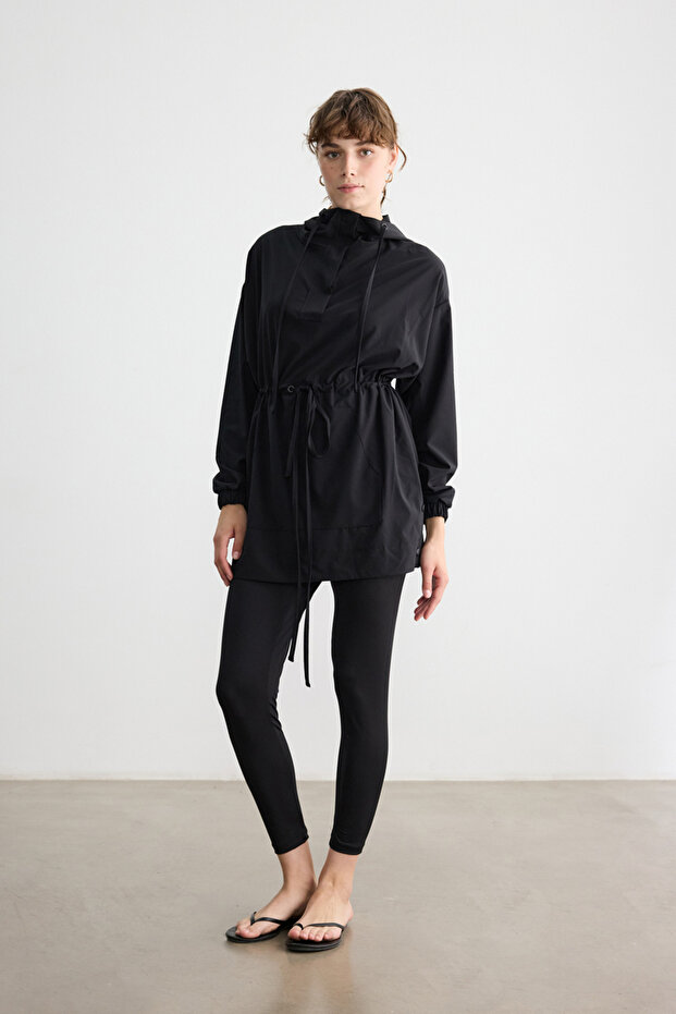 SİYAH KAPÜŞONLU MAYO - 4