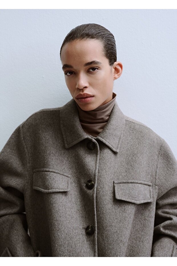 Cepli yün ceket - 1