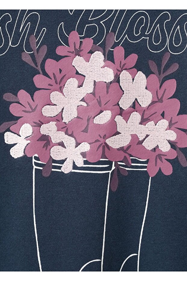 İşlemeli desenli sweatshirt - 5