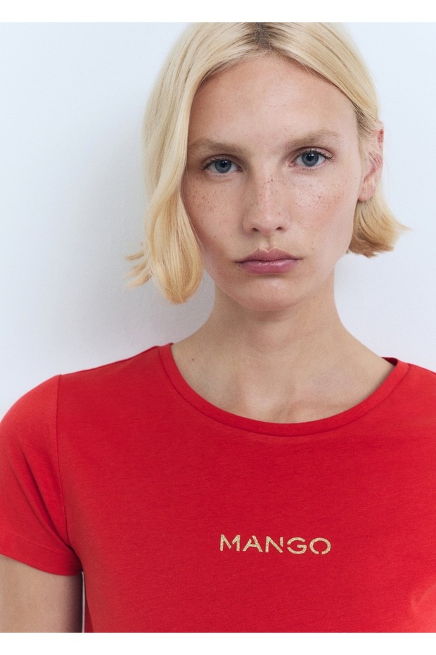 Pamuklu logolu tişört - 6